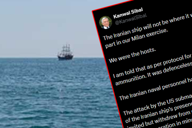 இந்தியாவின் அழைப்பின் பேரில் வந்த ஈரான் கப்பல் குறித்து இந்தியா கவலை!