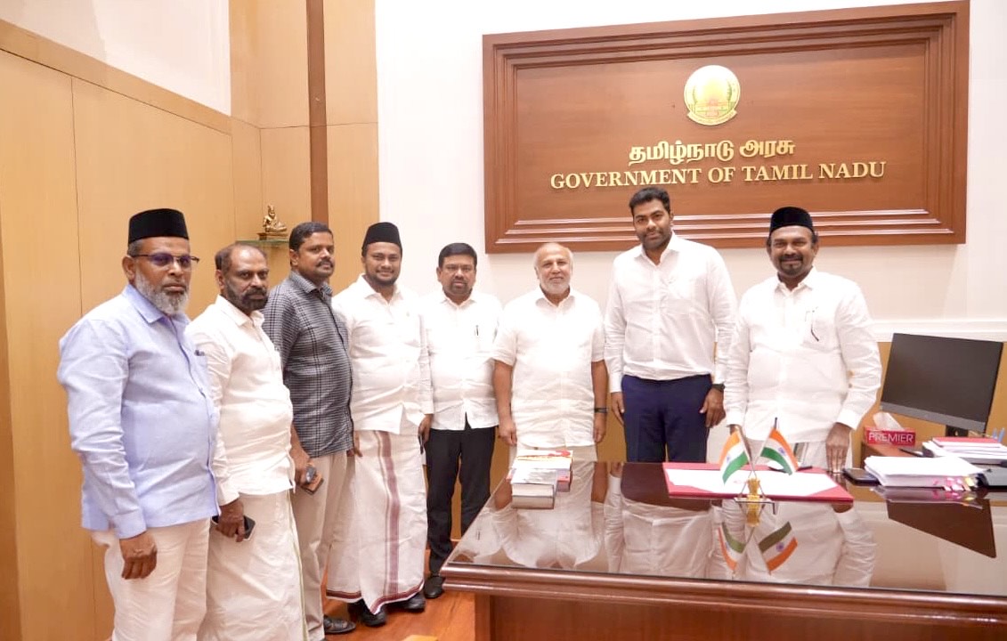 முஸ்லிம் காங்கிரஸ் தலைவர் ஹக்கீம்; தமிழக அமைச்சர் ஆதவ் அர்ஜுனா சந்திப்பு!