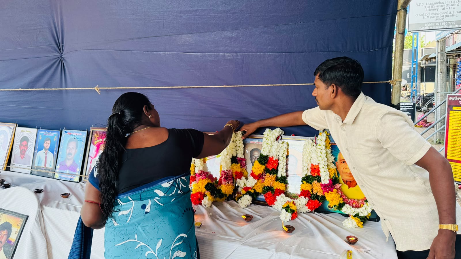புதுக்குடியிருப்பில் உயிரிழந்த வர்த்தகர்களுக்கு நினைவேந்தல்