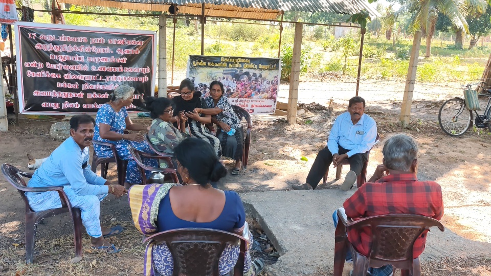 தொடர் போராட்டத்தில் ஈடுபட்டுள்ள கேப்பாப்புலவு மக்கள்; ரவிகரன் எம்.பி பங்கேற்பு