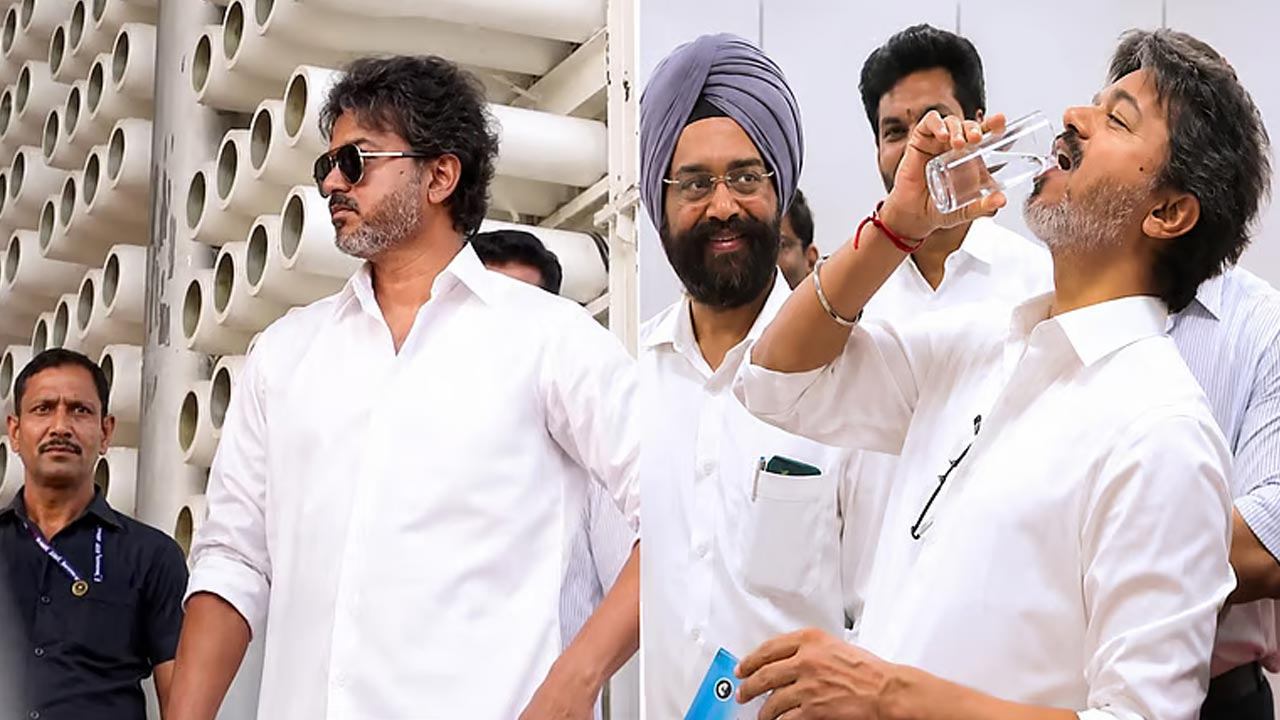 நெம்மேலி திட்டம் - குடிநீரை குடித்து பார்த்து ஆய்வு செய்த முதலமைச்சர் விஜய்!